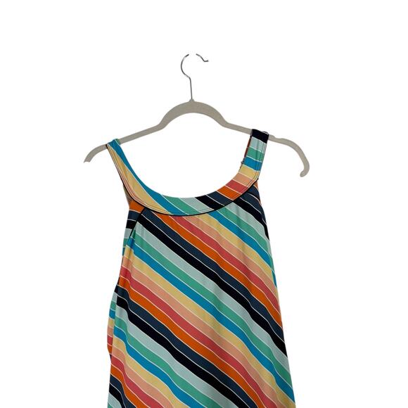 Lands End Multicolor Striped Swimsuit Dress One Piece Modest Womens Plus 24W - Picture 2 of 7